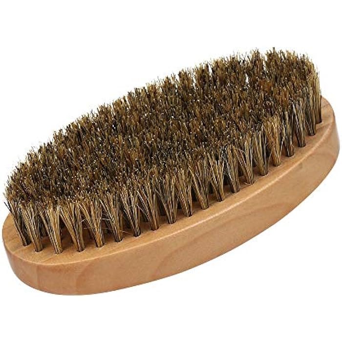 Anself Men's Beard Brush with Wooden Handle - Image 1